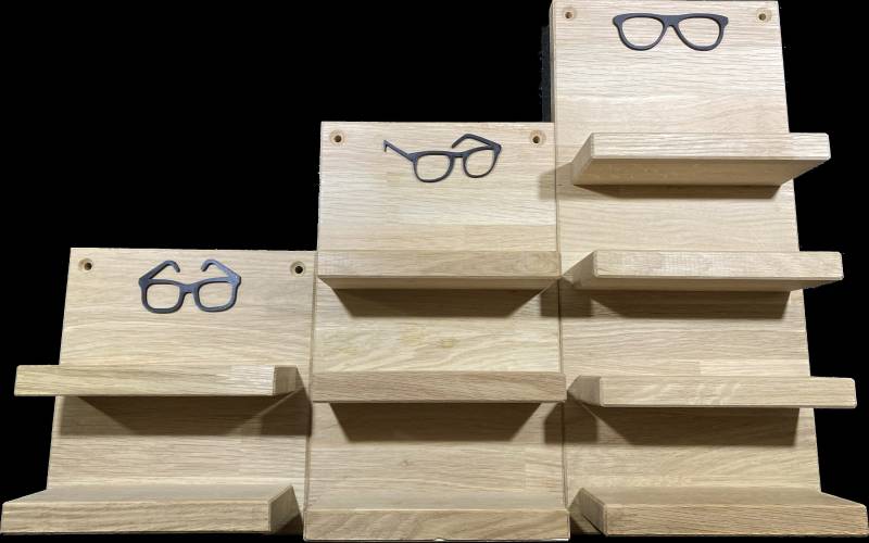 Brillenregal Aus Eiche Massivholz - Brillenhalter/Brillenablage Personalisierbar Verschiedene Größen Wandhalterung Brillenregal Aus Eiche Massivholz - Brillenhalter/Brillenablage Personalisierbar Verschiedene Größen Wandhalterung von HotzenwaldWoodworks