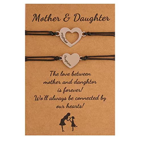 Houhounb Mutter Tochter Armband Set Mama Tochter 2 Passende Herz Armbänder Schmuck mit Gravur für Mädchen Damen Mama Tochter Geburtstag Geschenk Houhounb Mutter Tochter Armband Set Mama Tochter 2 Passende Herz Armbänder Schmuck mit Gravur für Mädchen Damen Mama Tochter Geburtstag Geschenk von Houhounb