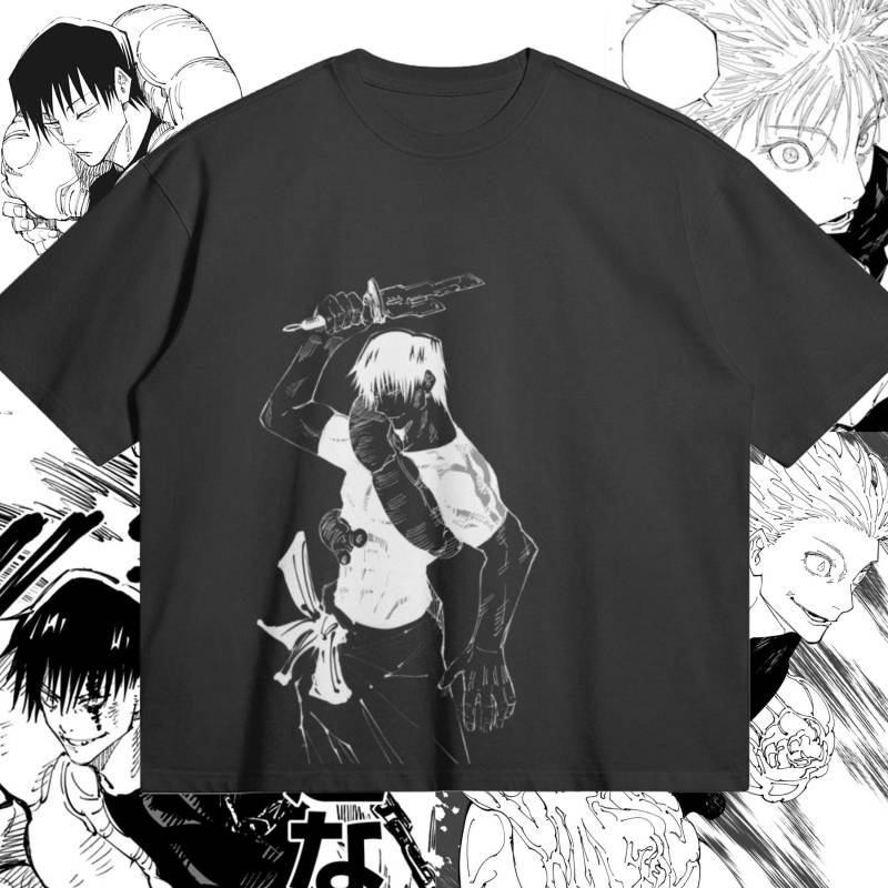 Oversized Anime Shirt | Streetwear 100% Baumwolle Mit Jujutsu Kaisen Druck Geschenk Für Animefans Unisex Oversized Anime Shirt | Streetwear 100% Baumwolle Mit Jujutsu Kaisen Druck Geschenk Für Animefans Unisex von HoukiCreations