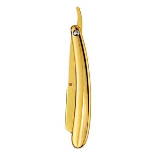 Handbuch Rasiermesser Klappgriff Griff Barber Rasierwerkzeug Haar Trimmer Golden (kein Rasierscheiben) Rasiermesser von Houolsator