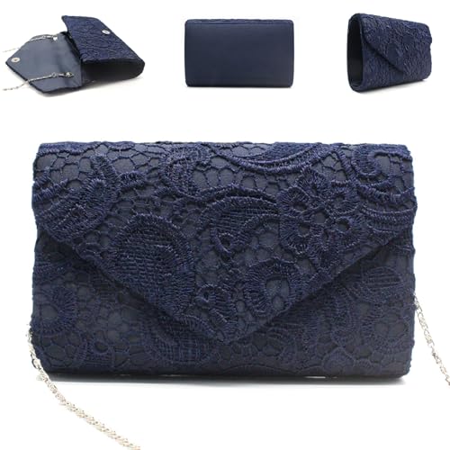 Houolsator Abendtasche 9x2x5 elegante Modespitze Frauen Abendhandtaschen mit Kettenband Umhängetasche für Frauen Hochzeit Brautparty Abschlussballte von Houolsator