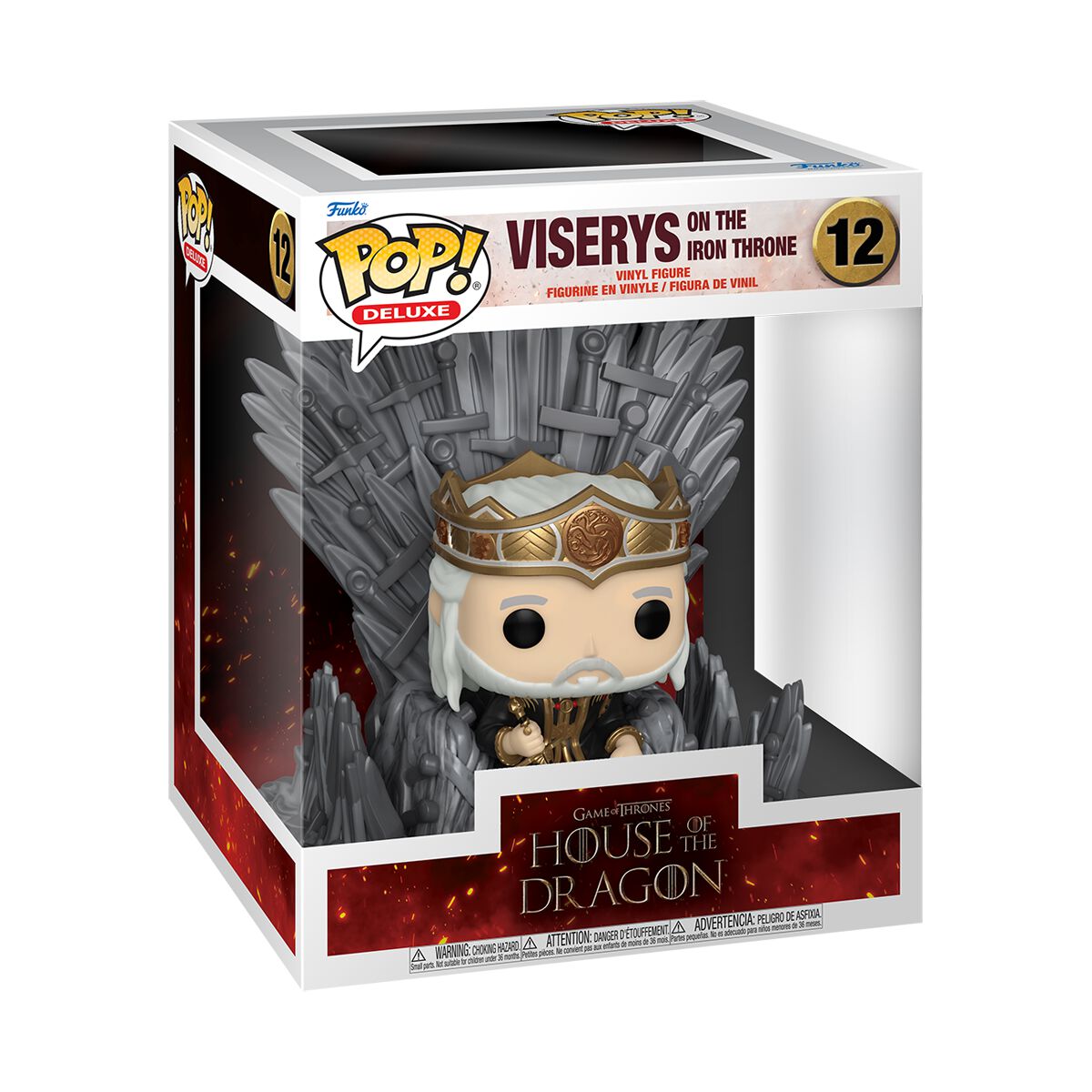 House Of The Dragon - Viserys on the Iron Throne (Pop! Deluxe) Vinyl Figur 12 - Funko Pop! Figur - Funko Shop Deutschland - Lizenzierter Fanartikel von House Of The Dragon