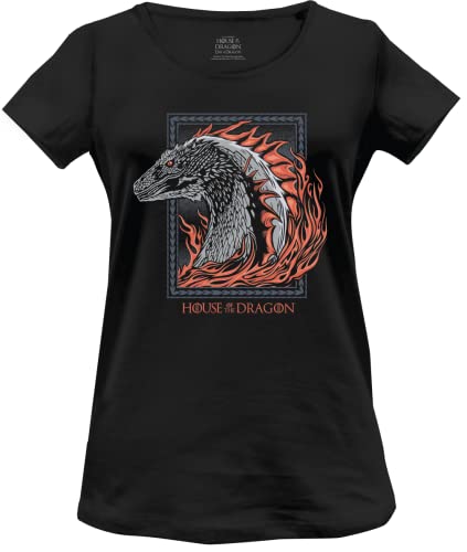 House Of the Dragon Damen Wohoftdts001 T-Shirt, Schwarz, Small von House Of the Dragon