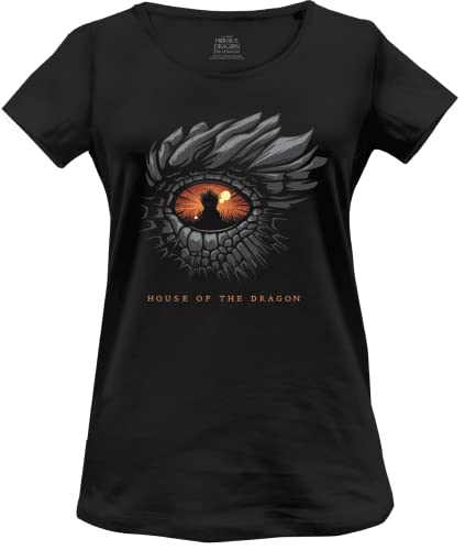 House Of the Dragon Damen Wohoftdts002 T-Shirt, Schwarz, M von House Of the Dragon