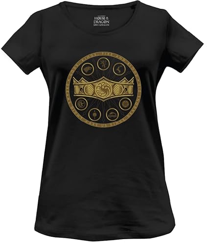 House Of the Dragon Damen Wohoftdts004 T-Shirt, Schwarz, M von House Of the Dragon