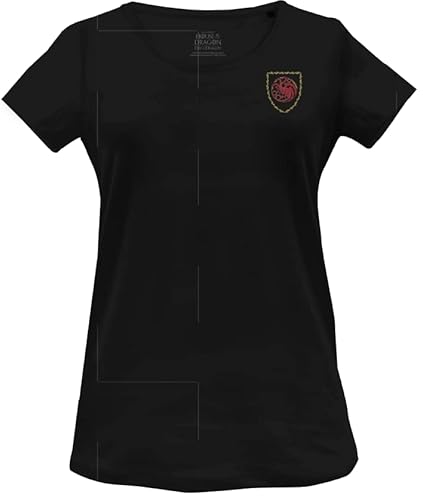 House Of the Dragon Damen Wohoftdts005 T-Shirt, Schwarz, Large von House Of the Dragon