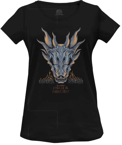 House Of the Dragon Damen Wohoftdts008 T-Shirt, Schwarz, Large von House Of the Dragon