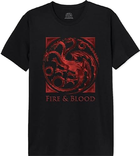 House Of the Dragon Damen Wohoftdts011 T-Shirt, Schwarz, X-Large von House Of the Dragon