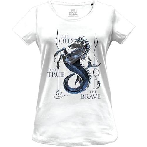 House Of the Dragon Damen Wohoftdts013 T-Shirt, weiß, Large von House Of the Dragon