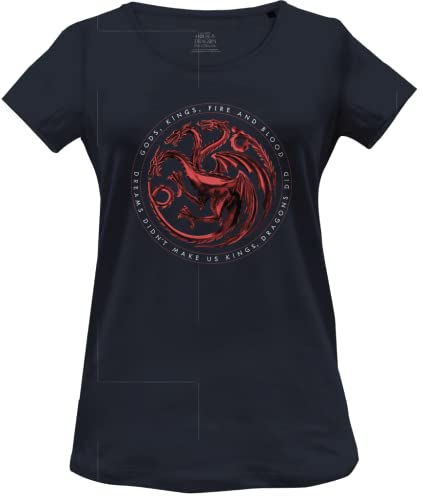 House Of the Dragon Damen Wohoftdts014 T-Shirt, Marineblau, X-Large von House Of the Dragon