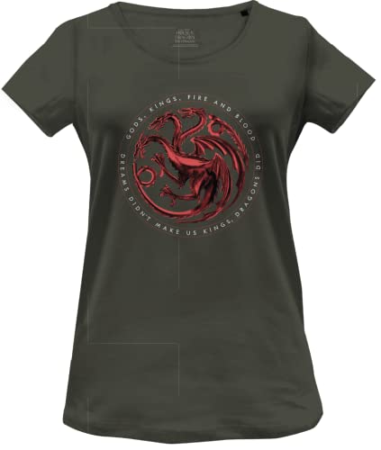 House Of the Dragon Damen Wohoftdts014 T-Shirt, kaki, M von House Of the Dragon