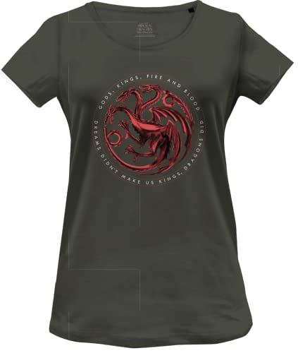 House Of the Dragon Damen Wohoftdts014 T-Shirt, kaki, Small von House Of the Dragon