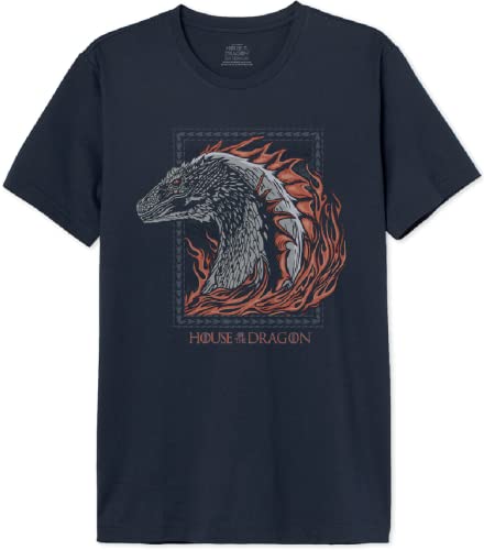 House Of the Dragon Herren Mehoftdts001 T-Shirt, Marineblau, 56 von House Of the Dragon