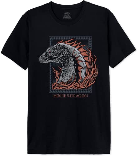 House Of the Dragon Herren Mehoftdts001 T-Shirt, Schwarz, XS von House Of the Dragon