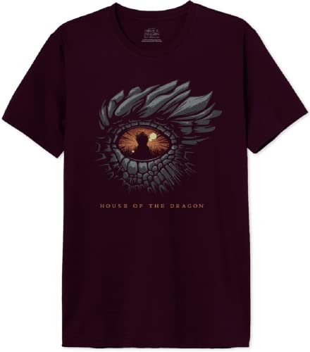 House Of the Dragon Herren Mehoftdts002 T-Shirt, Burgunderrot, L von House Of the Dragon