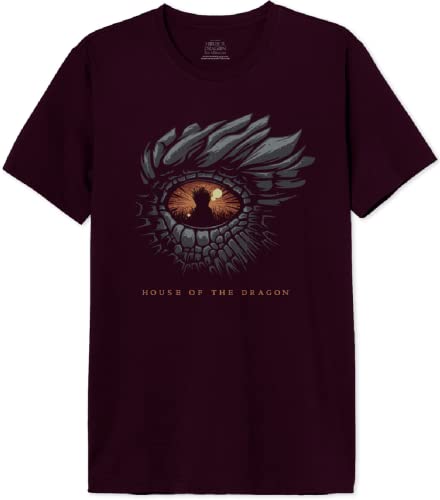 House Of the Dragon Herren Mehoftdts002 T-Shirt, Burgunderrot, XL von House Of the Dragon