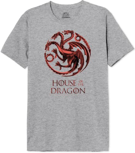 House Of the Dragon Herren Mehoftdts006 T-Shirt, Grau meliert, XL von House Of the Dragon