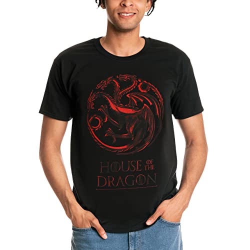 House Of the Dragon Herren Mehoftdts006 T-Shirt, Schwarz, 56 von House Of the Dragon