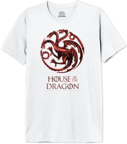 House Of the Dragon Herren Mehoftdts006 T-Shirt, weiß, 56 von House Of the Dragon