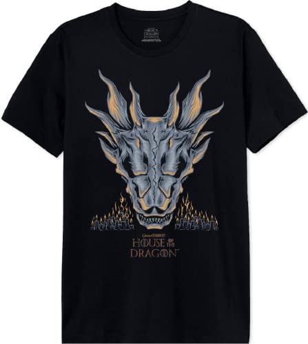 House Of the Dragon Herren Mehoftdts008 T-Shirt, Schwarz, L von House Of the Dragon