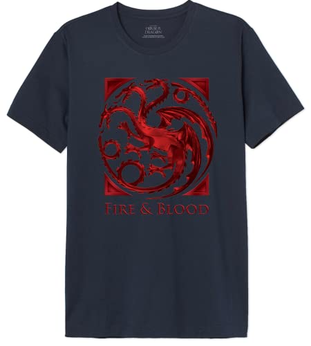 House Of the Dragon Herren Mehoftdts011 T-Shirt, Marineblau, S von House Of the Dragon