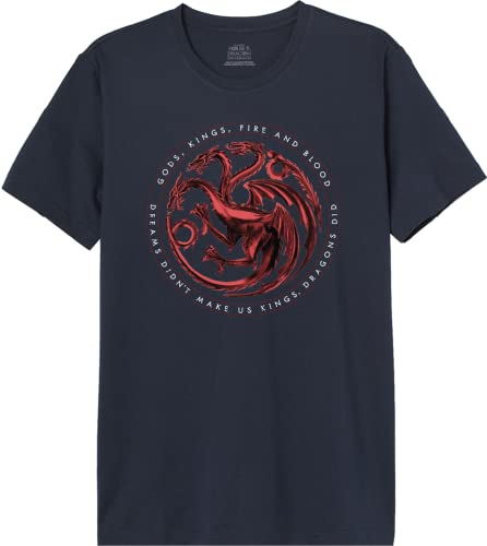 House Of the Dragon Herren Mehoftdts014 T-Shirt, Marineblau, S von House Of the Dragon