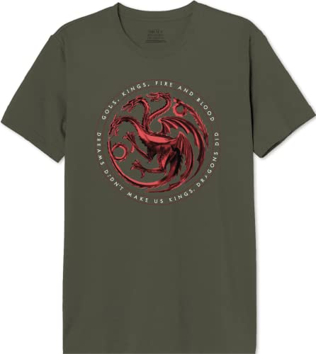 House Of the Dragon Herren Mehoftdts014 T-Shirt, kaki, L von House Of the Dragon