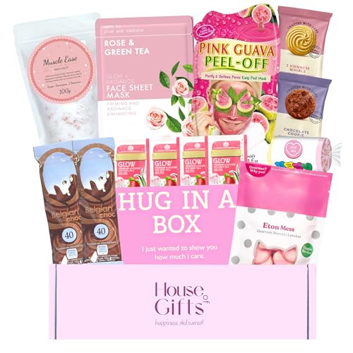 House of Gifts Hug In a Box Pflegepaket für Frauen | Verwöhn-Geschenkbox mit Badesalz, Gesichtsmaske, Schokolade & mehr! House of Gifts Hug In a Box Pflegepaket für Frauen | Verwöhn-Geschenkbox mit Badesalz, Gesichtsmaske, Schokolade & mehr! von House of Gifts