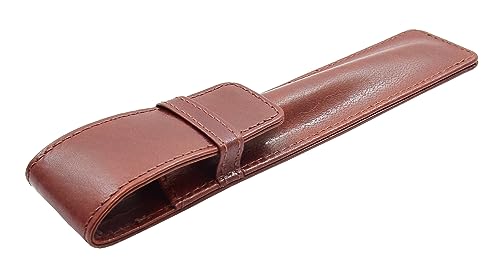 Hol482 Etui für Füllfederhalter, echtes Leder, Braun, braun, Stifteetui von House of Leather