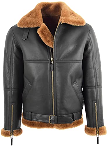 House of Leather Herren Originell RAF Fliegend Schaffell Shearling Jacke Tyler Braun Ingwer M House of Leather Herren Originell RAF Fliegend Schaffell Shearling Jacke Tyler Braun Ingwer M von House of Leather