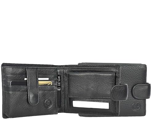 House of Luggage HLG170 Geldbörse aus echtem Leder, mehrere Kartenfächer, Ausweisfenster, Schwarz House of Luggage HLG170 Geldbörse aus echtem Leder, mehrere Kartenfächer, Ausweisfenster, Schwarz von House of Luggage
