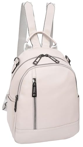 House of Luggage Kleiner Damen-Rucksack aus echtem Leder, lässiger Stil, HLG665, beige, 36 House of Luggage Kleiner Damen-Rucksack aus echtem Leder, lässiger Stil, HLG665, beige, 36 von House of Luggage