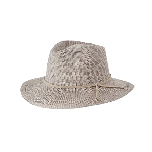 House of Ord Cape Town Gilly Fedora Hut Damen Sonnenhut Faltbarer Sommerhut mit UV Schutz - in Größe M - Größe: M/L: 58 cm Farbe: Stone von House of Ord Cape Town