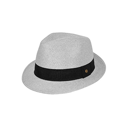House of Ord Cape Town Harley Trilby Hut Damen & Herren Sommerhut - 3 Farben Größen M/58cm & L/61cm - Größe: M-L: 58 cm Farbe: Hellgrau von House of Ord Cape Town