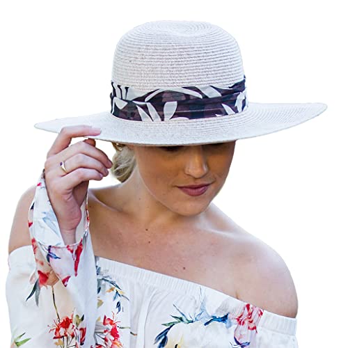 House of Ord Cape Town Monroe Capeline Sonnenhut Damen mit 10 cm Breiter Krempe Packbarer Sommerhut mit UV Schutz - 2 Farben in Größe M - Größe: M-L: 58 cm Farbe: Weizenfarben von House of Ord Cape Town