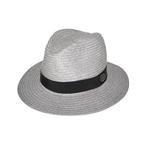House of Ord Cape Town Phoenix Pana-Mate Fedora Hut für Damen und Herren Faltbarer Golf Sonnenhut mit UV Schutz - 3 Farben in Größe M/58cm & L/61cm - Größe: L-XL: 61 cm Farbe: Hellgrau von House of Ord Cape Town