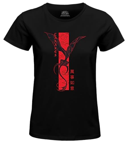 House of the Dragon Damen Wohoftdts016 T-Shirt, Schwarz, Large von House of the Dragon