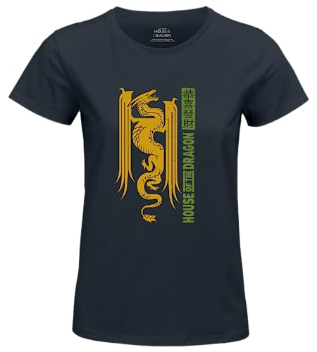 House of the Dragon Damen Wohoftdts019 T-Shirt, Marineblau, XXL von House Of the Dragon