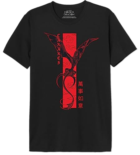 House of the Dragon Herren Mehoftdts018 T-Shirt, Schwarz, 56 von House of the Dragon