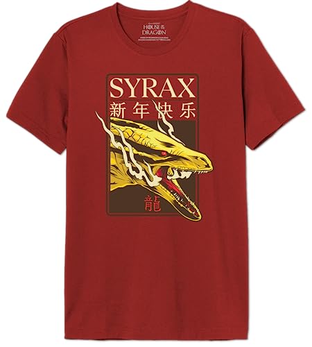 House of the Dragon Herren Mehoftdts026 T-Shirt, rot, 56 von House of the Dragon