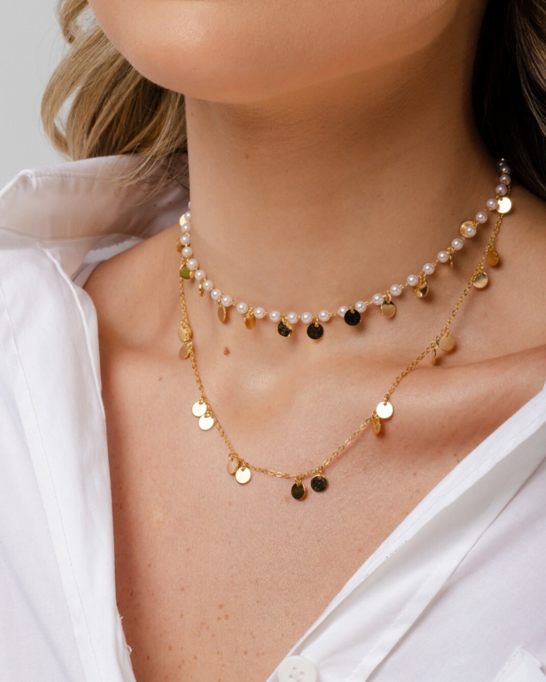 Goldene Runde Metallhalskette Goldene Runde Metallhalskette von House12Accessories