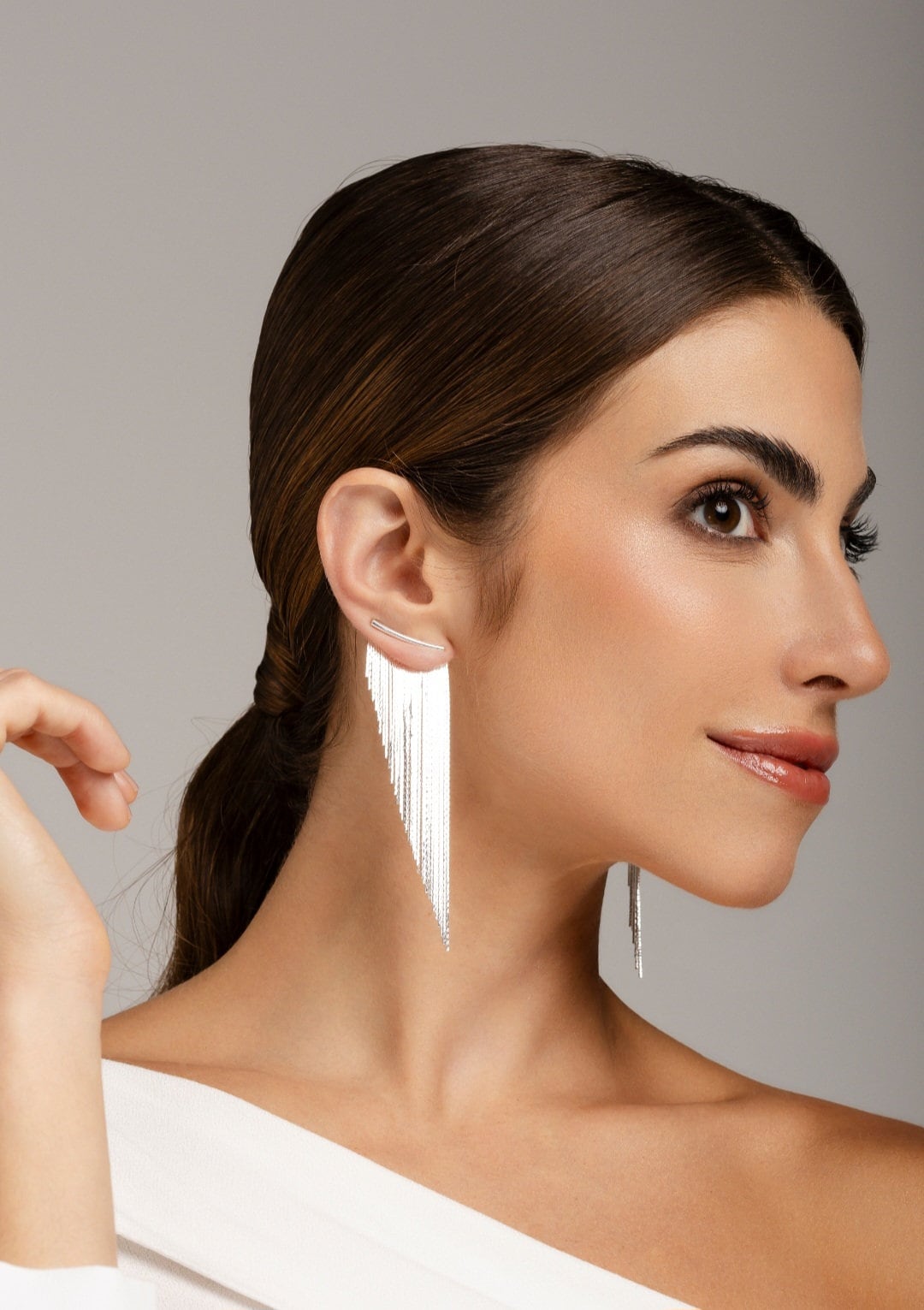 Quaste Fransen Ohrringe Silber - Lang Quaste Fransen Ohrringe Silber - Lang von House12Accessories