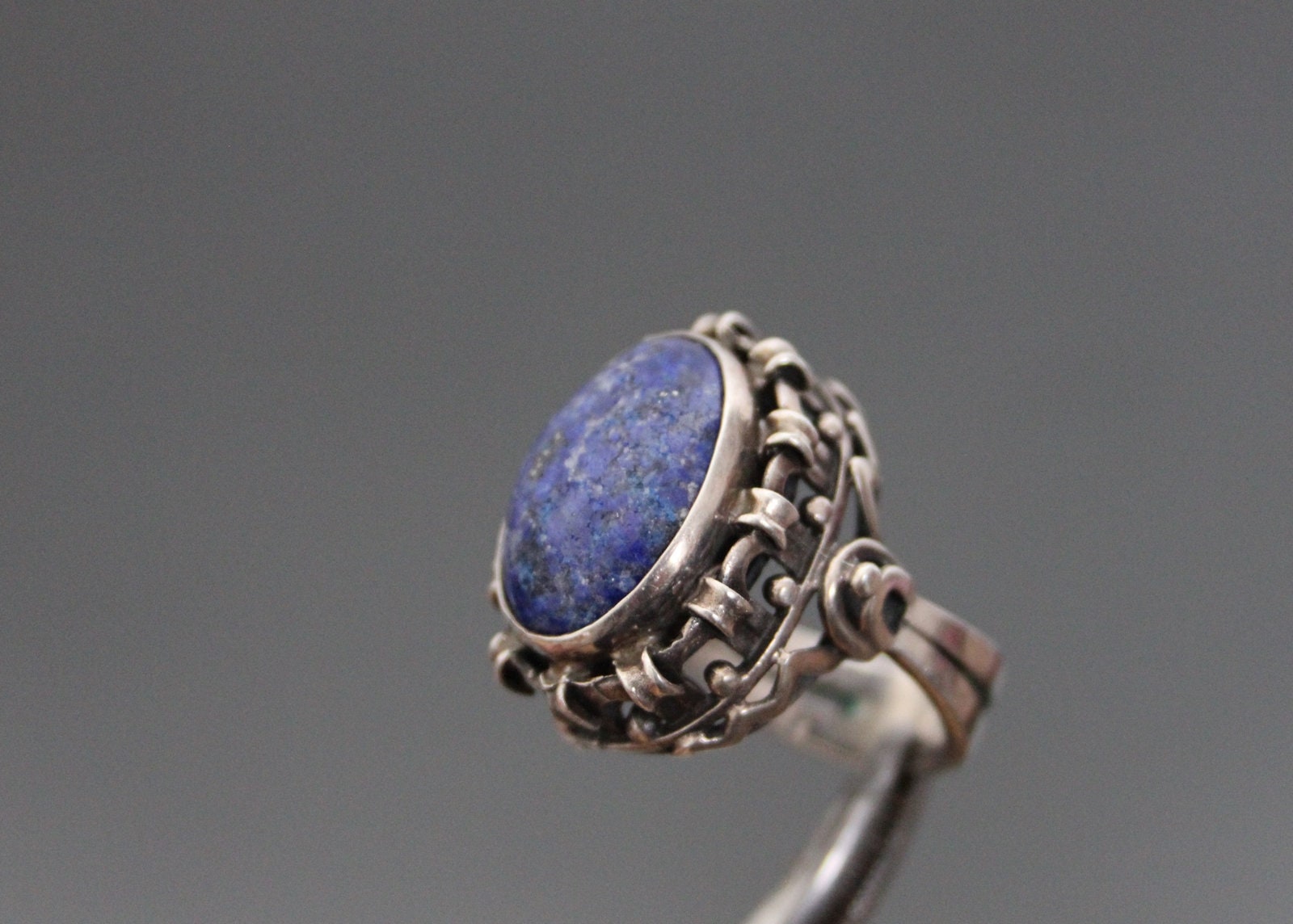 xl Mid-Century Lapis Lazuli 835 Silber Ring. Vintage Boho, Hippie xl Mid-Century Lapis Lazuli 835 Silber Ring. Vintage Boho, Hippie von HouseOf3Cats