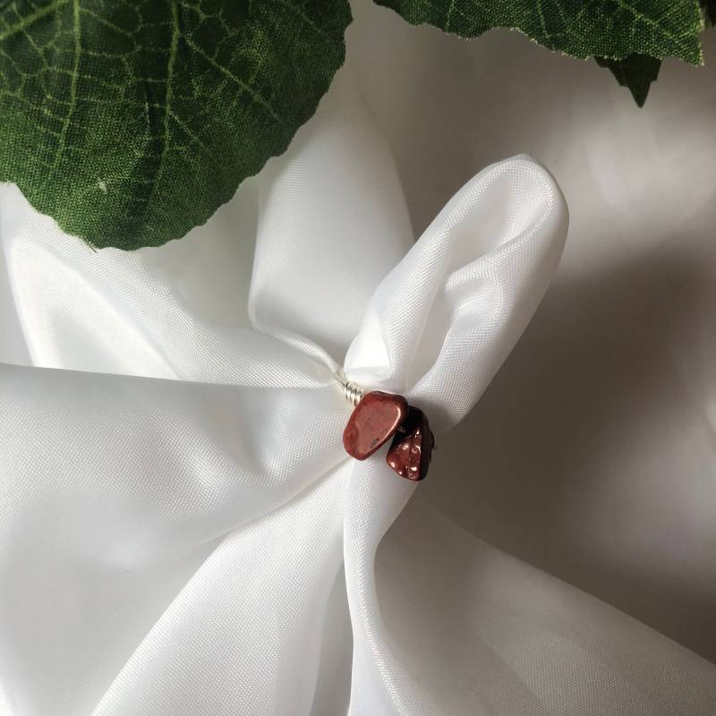 Roter Jaspis Minimal Edelsteinringe Jasper Crystal Drahtring Edelsteine Kristall Handarbeit Natursteinring Damenschmuck Boho Hippie Chakra von HouseOfCreationsDE