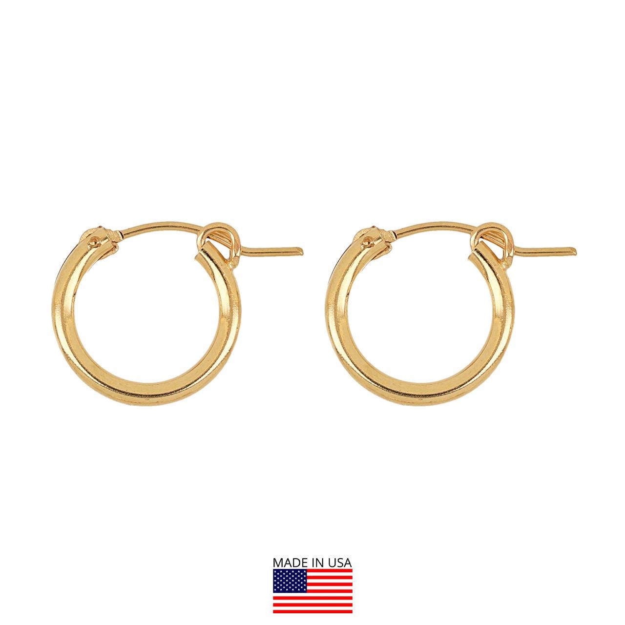 1 Paar 14K Gold Fill Eurodraht Creolen-15mm von HouseOfGemsInc