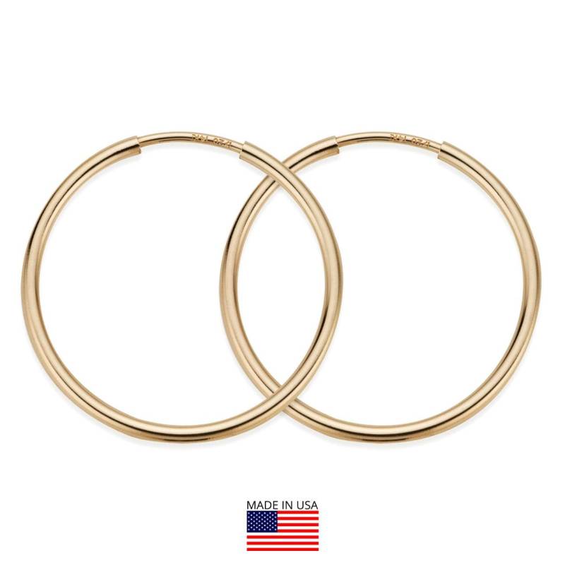 14K Gold Filled Creolen-1 Paar 20mm-Ohrringe 14K Gold Filled Creolen-1 Paar 20mm-Ohrringe von HouseOfGemsInc