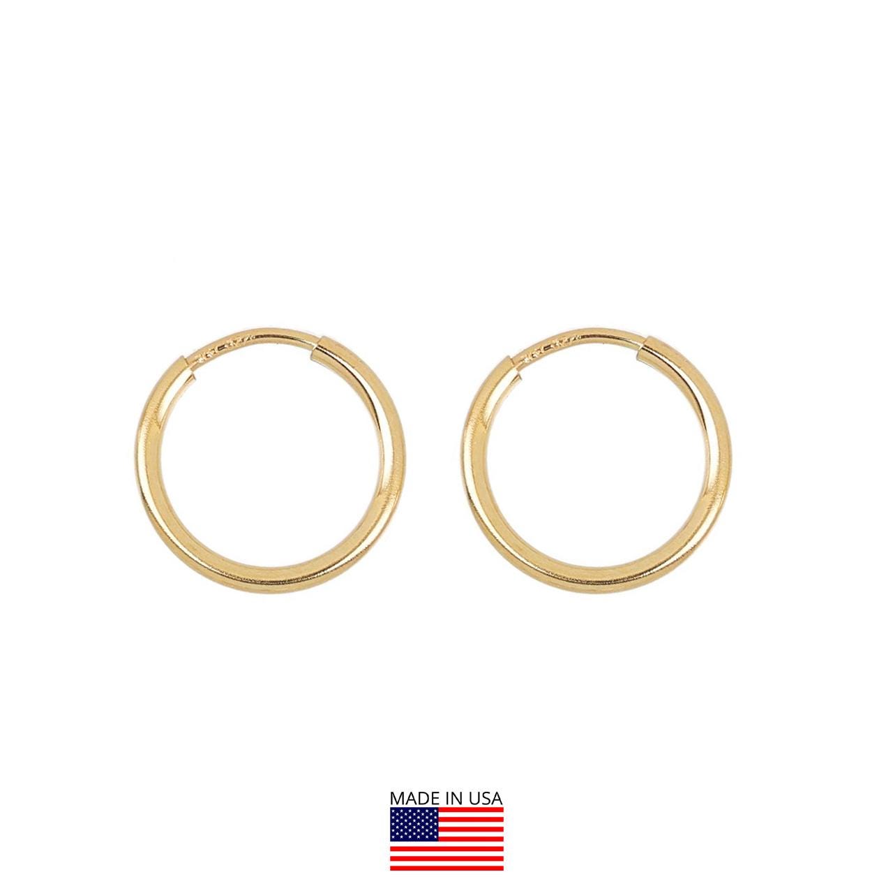 14K Gold Filled Endlos-Creolen-12 Mm-1 Paar von HouseOfGemsInc