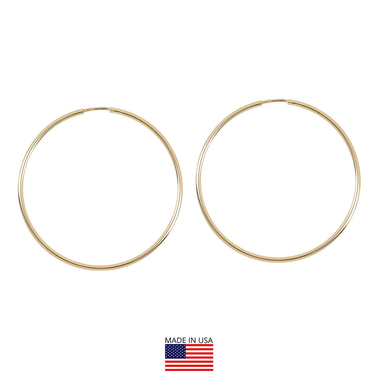 14K Gold Filled Endlos Creolen 40 Mm - 1 Paar 14K Gold Filled Endlos Creolen 40 Mm - 1 Paar von HouseOfGemsInc