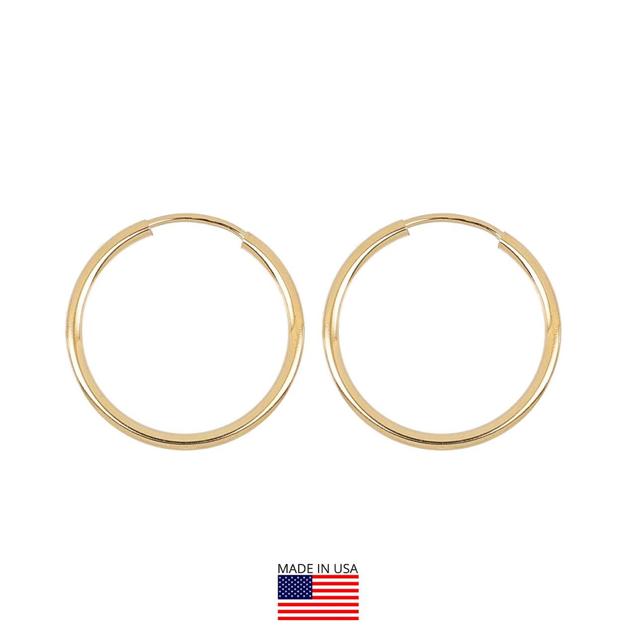 14K Gold Filled Endlos Hoop Ohrringe 14 Mm - 1 Paar von HouseOfGemsInc