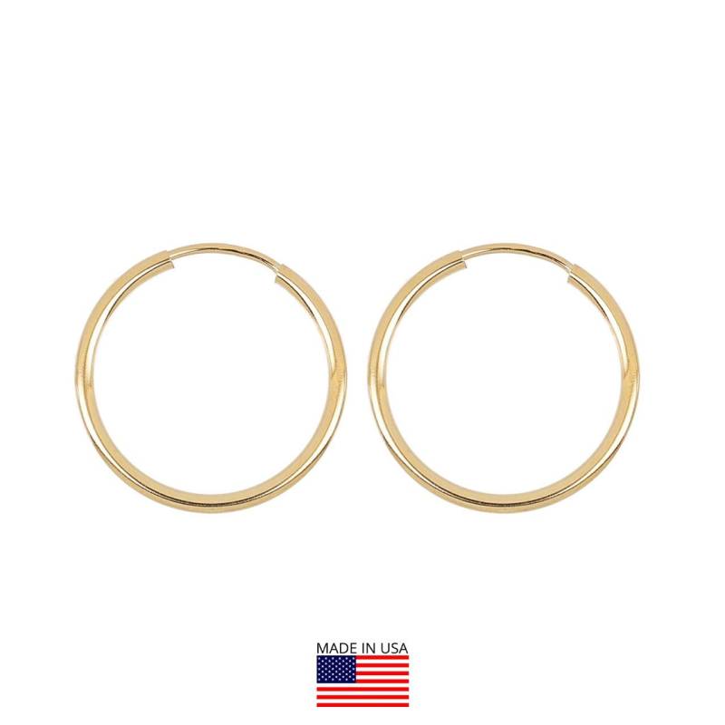 14K Gold Filled Endlos Hoop Ohrringe 14 Mm - 1 Paar 14K Gold Filled Endlos Hoop Ohrringe 14 Mm - 1 Paar von HouseOfGemsInc